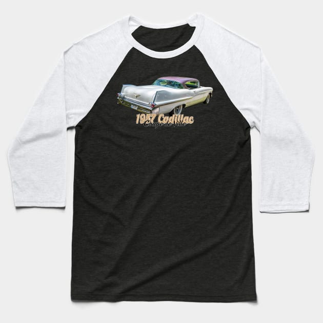 1957 Cadillac Coupe de Ville Baseball T-Shirt by Gestalt Imagery